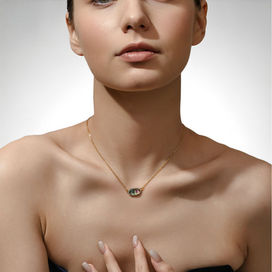 SEADAY Dainty Women's Necklace, Pendant Necklace for Women Everyday Wear, Trendy Jewelry Christmas and Birthday Gifts, Plated Gold Necklace with Pendant, Tarnish-resistant & Adjustable Length Chain