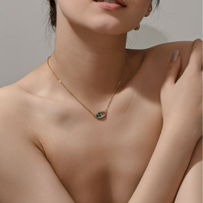 SEADAY Dainty Women's Necklace, Pendant Necklace for Women Everyday Wear, Trendy Jewelry Christmas and Birthday Gifts, Plated Gold Necklace with Pendant, Tarnish-resistant & Adjustable Length Chain